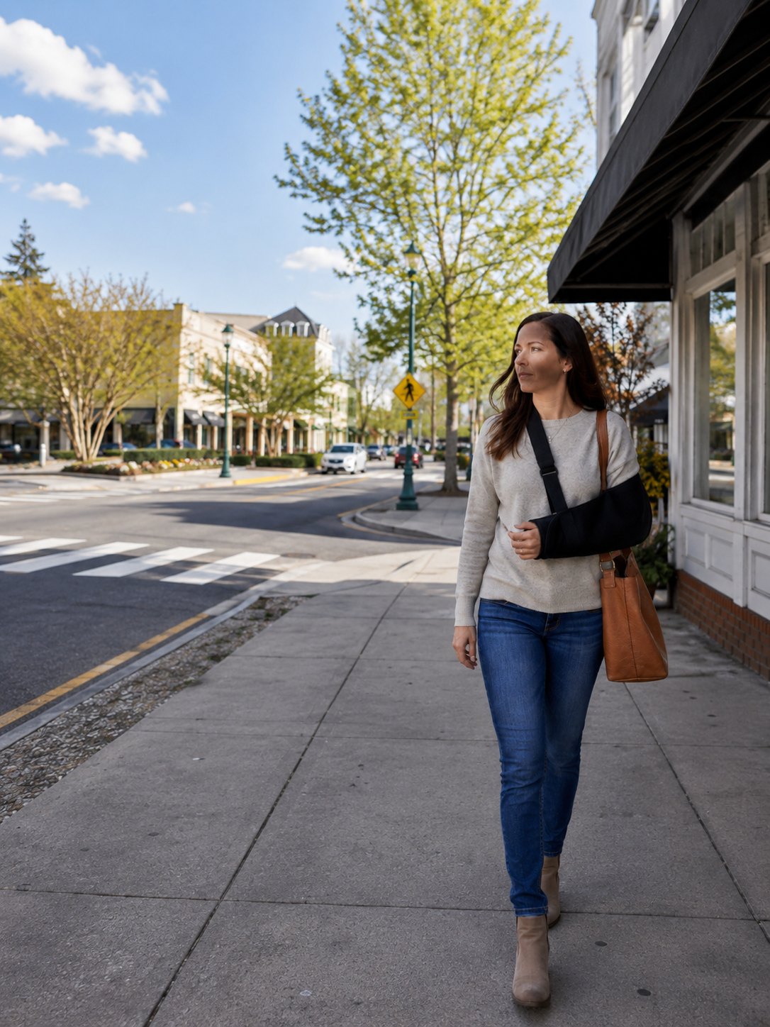 Long Island streetscape in New York